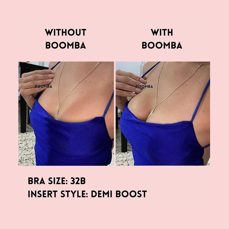 BOOMBA - Hey BOOMBA babes :) the most common question we get is what is the  difference between our three styles of inserts! Demi Boost inserts comes in  an oval shape and